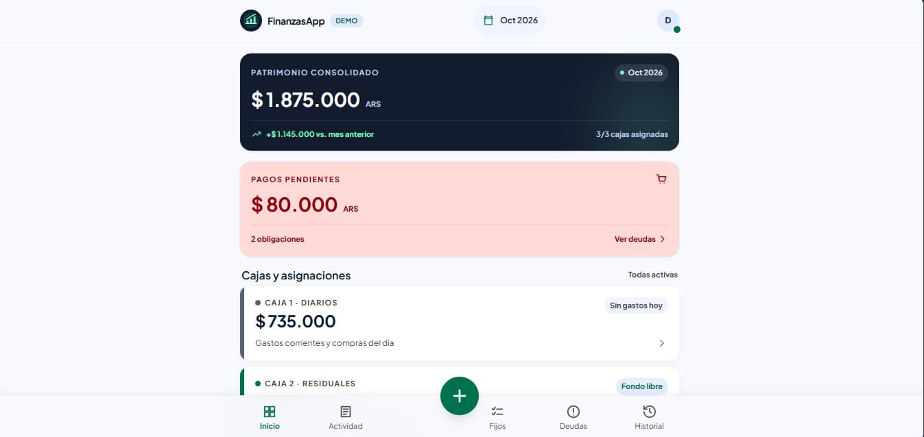 Vista previa de FinanzasApp